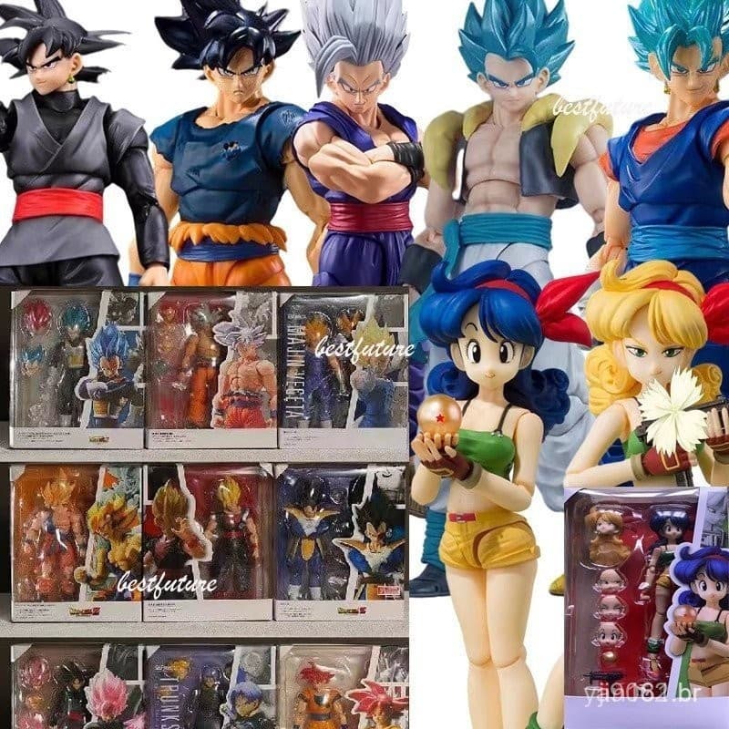 Newhopetree Shf Dragon Ball Super Jointson Goku SSj4 Vegeta Gogeta Sh Figuarts Imagem De Trabalho Modelo Facial Chageta