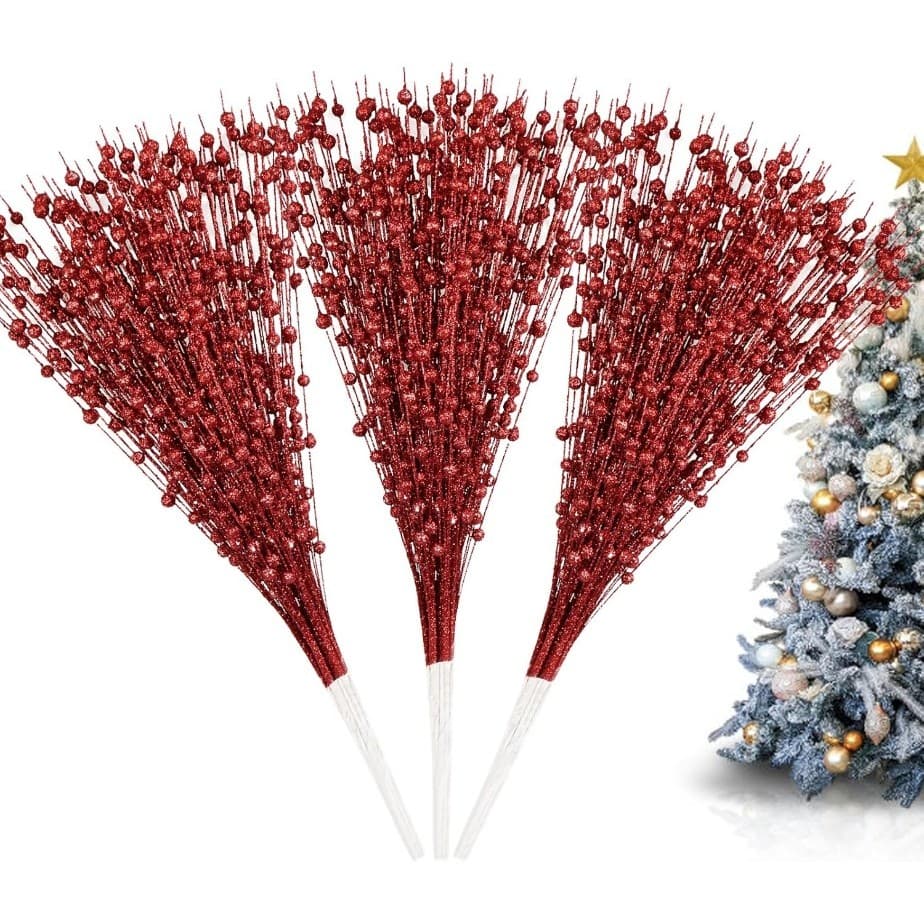 1/3 Pçs Árvore De Natal Baga Haste Ornamentos Decoração Do Quarto Casa Halloween Festa Guirlanda DIY Artesanato Acessóri