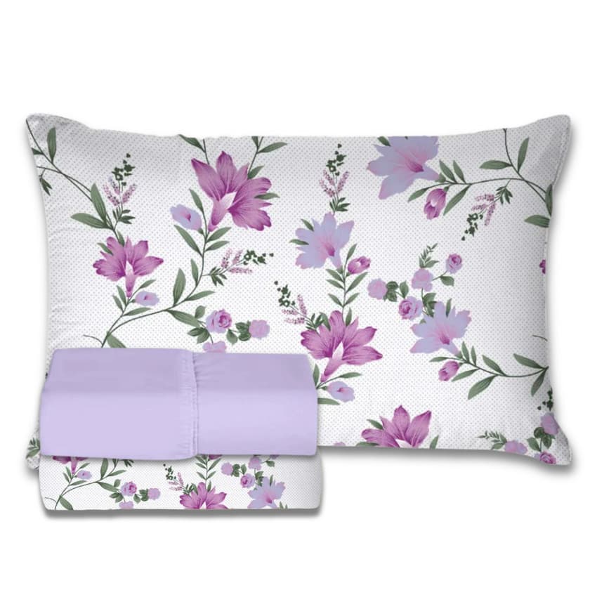 Jogo de Cama Solteiro Estampado Duplo Premium Plus 100%