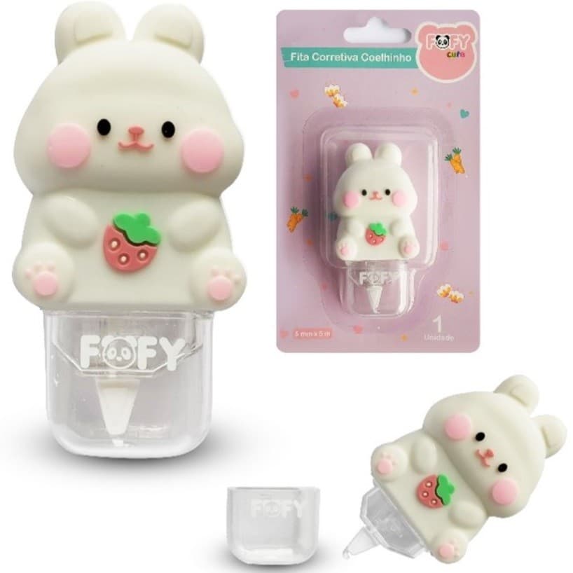 Fita Corretiva Coelhinho Fofy – Compacta e Divertida para o Dia a Dia