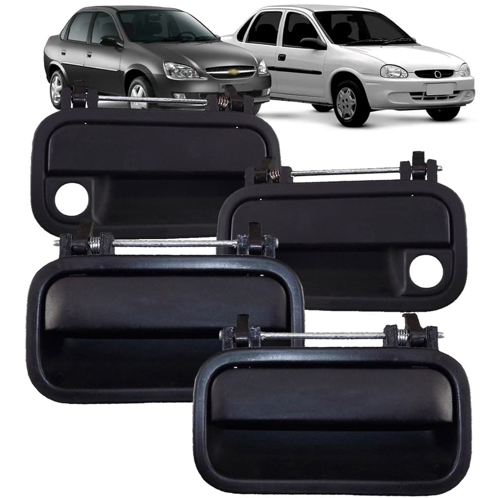 Kit 4 Maçaneta Externa Porta Gm Classic