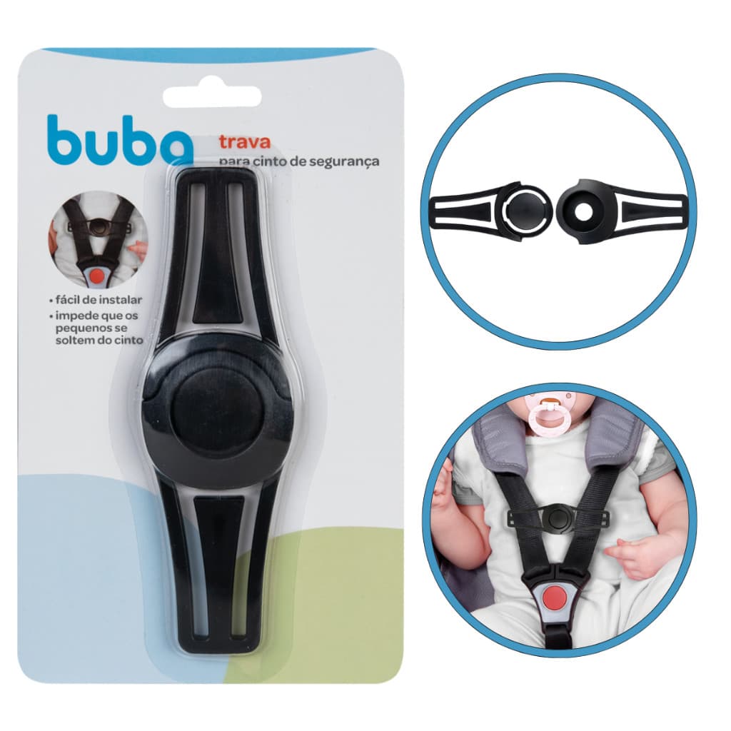 Trava Cinto De Segurança Bebe Clip De Cadeirinha Buba + Mimo da Loja