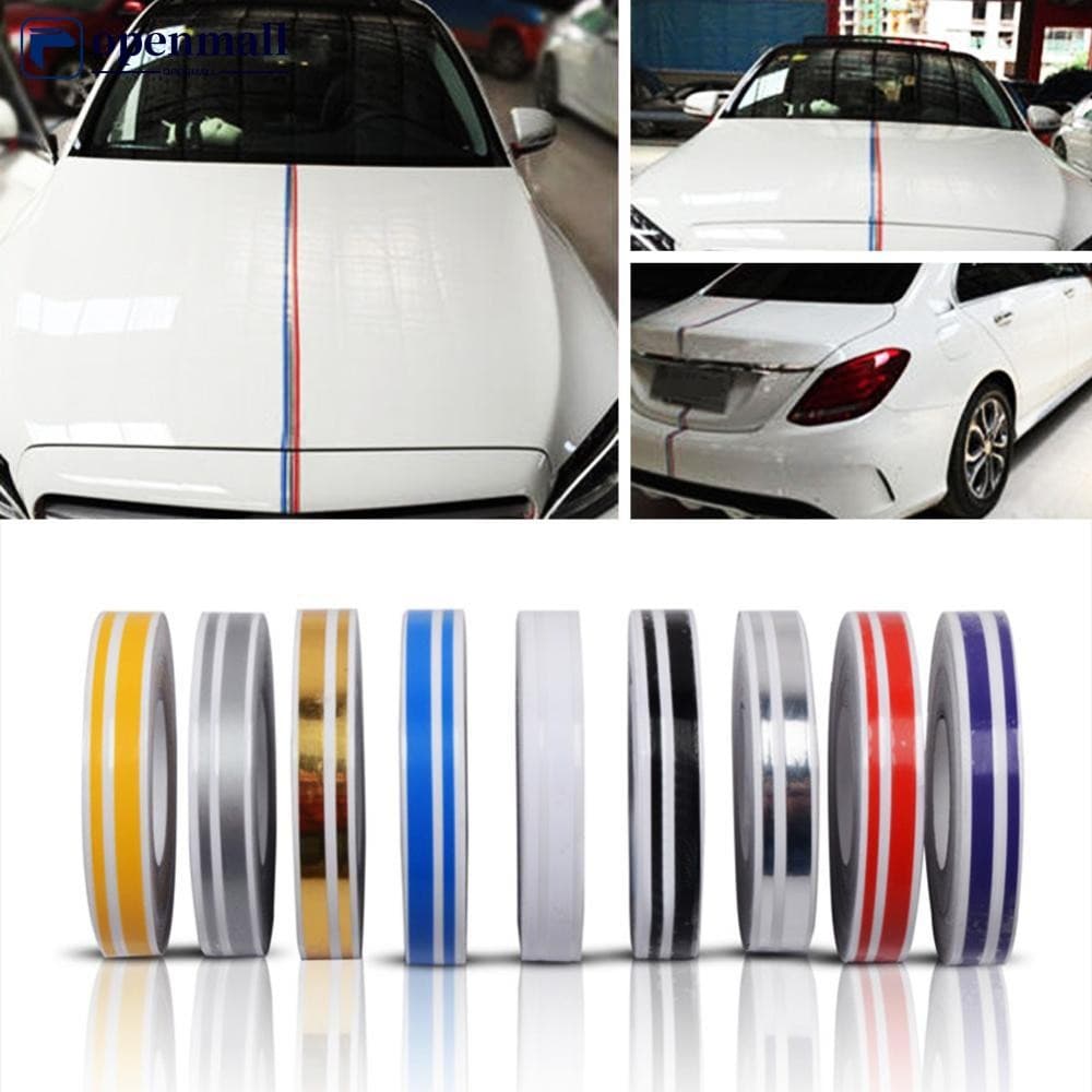 OMALL 9.8m x 12mm Decalque Para Carroceria De Carro Striping Pin Stripe Steamline Fita De Linha Dupla Adesivo De Vinil H