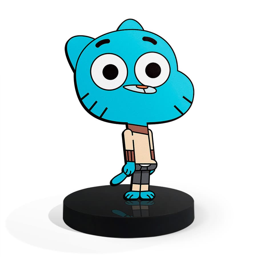 Totem Pequeno Gumball O Incrivel Mundo de Gumball 7cm + Base