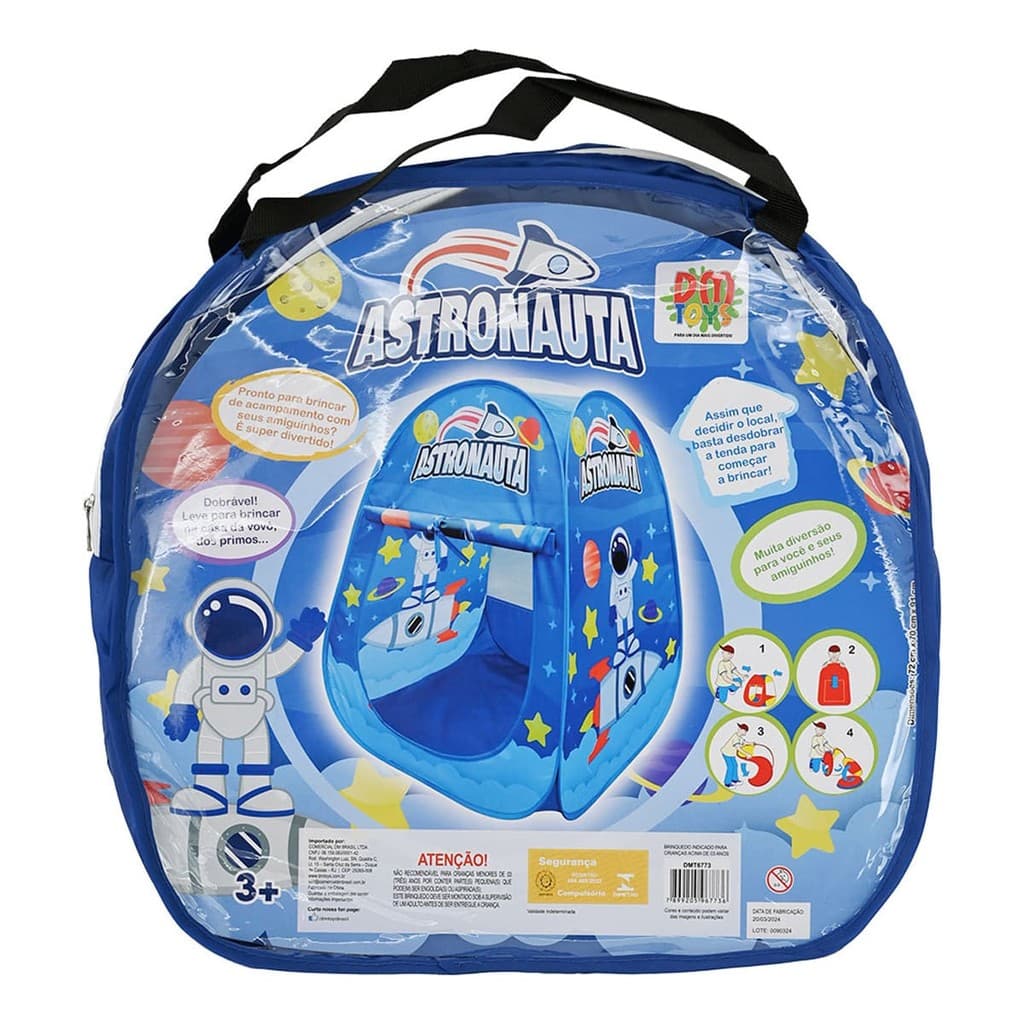 Brinquedo Barraca Toca Cabana Infantil Astronauta - Dm Toys