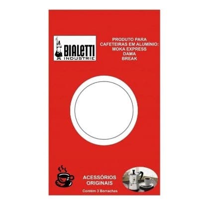 3x Reparo Anel Borracha Bialetti Vedação Moka Express 2 xíc