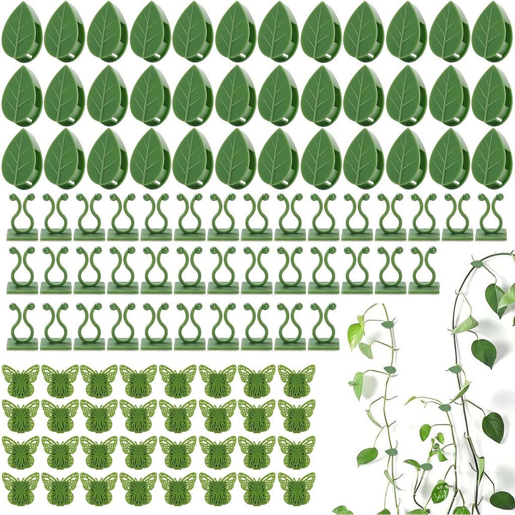 Kit 120 Clipes De Fixação Para Folha De Plantas Trepadeiras