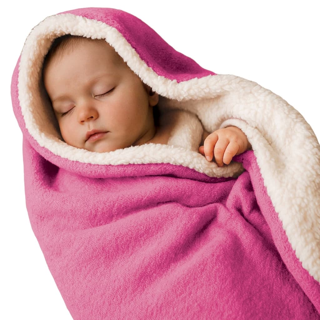 Manta Cobertor de Bebê Soft Sherpa Edredom Dupla Face Infantil