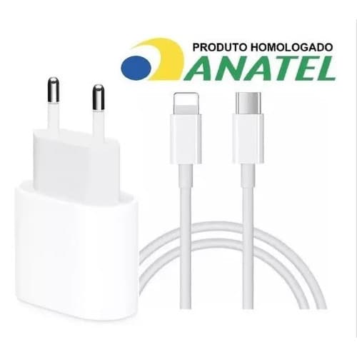 Carregador iPhone Original 20W Turbo iPhone 6 7 8  11 12 13 14 Pro Xr Xs Usb C Lacrado