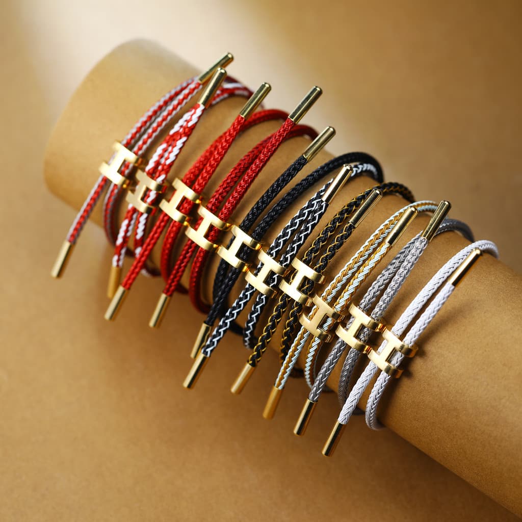 Pulseira em formato de H, luxuosa, banhada a prata, em aço inoxidável, resistente ao desbotamento, para homens e mulhere