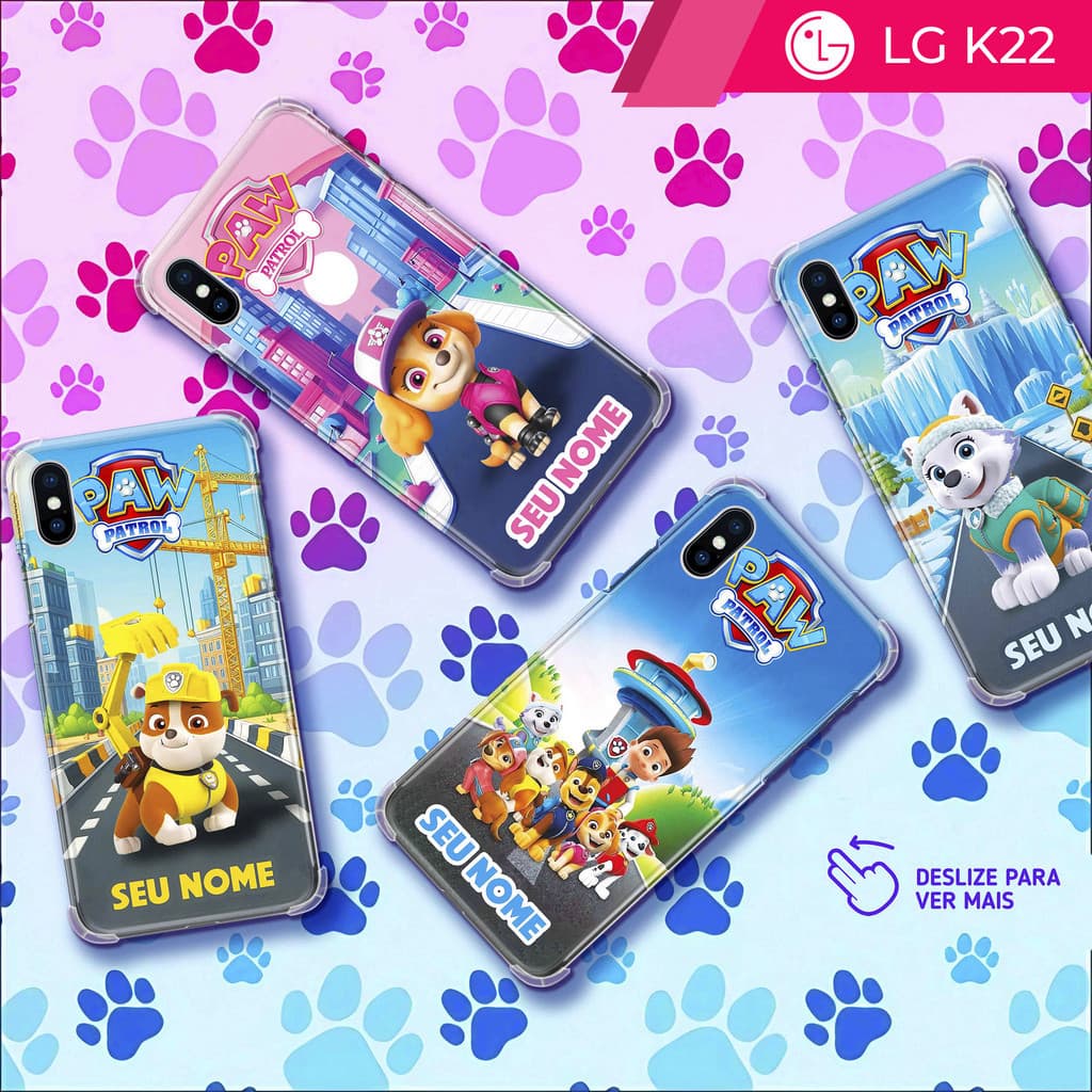 Capa Capinha - LG K22 - Patrulha Canina Personalizada com Nome