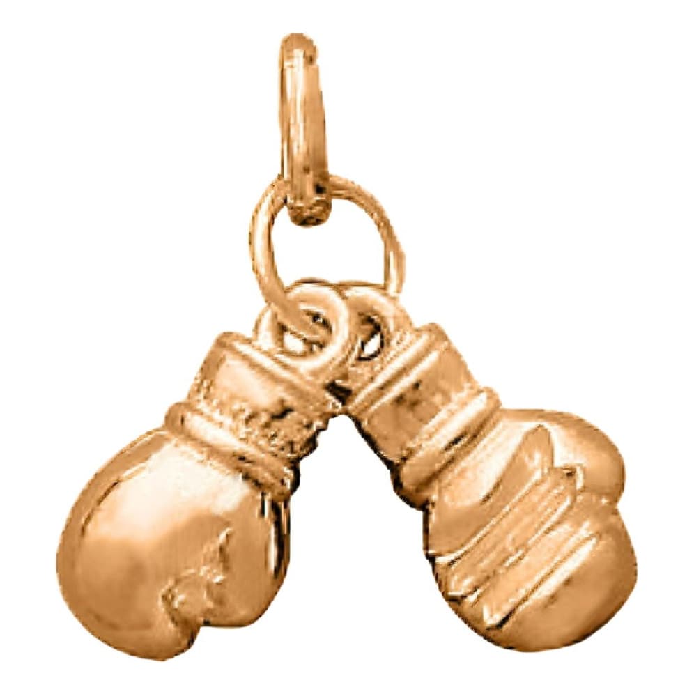 Pingente Prata 925 Dourada 18k - Par Luva De Boxe