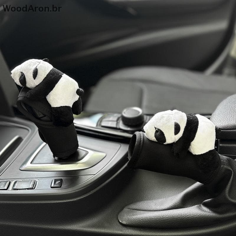 WoodAron 1pc Bonito Dos Desenhos Animados Panda Capa De Mudança De Engrenagem Do Carro Macio Pelúcia Auto Shifter Caso F