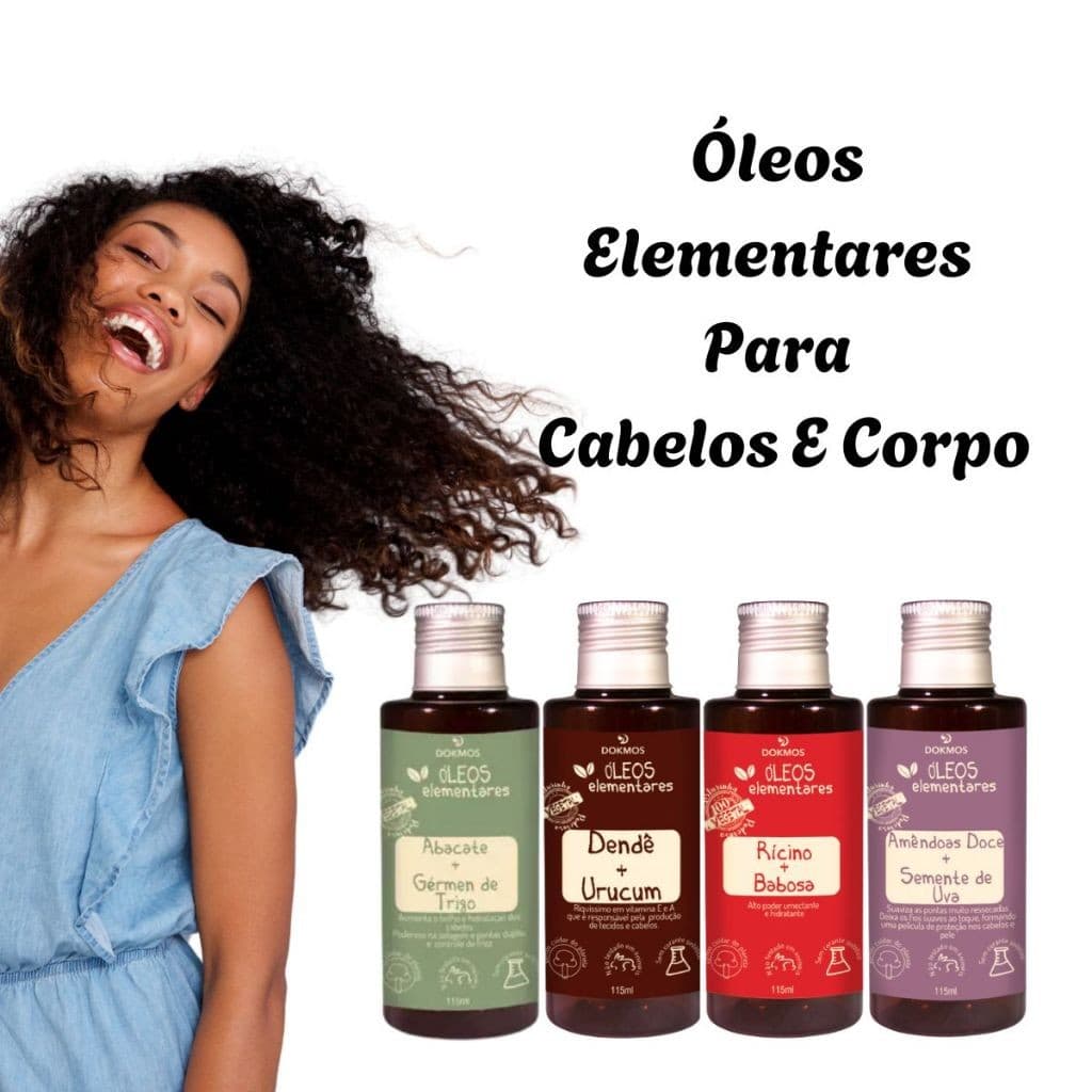 Óleos Elementares Para Cabelos E Corpo Dokmos 115ml