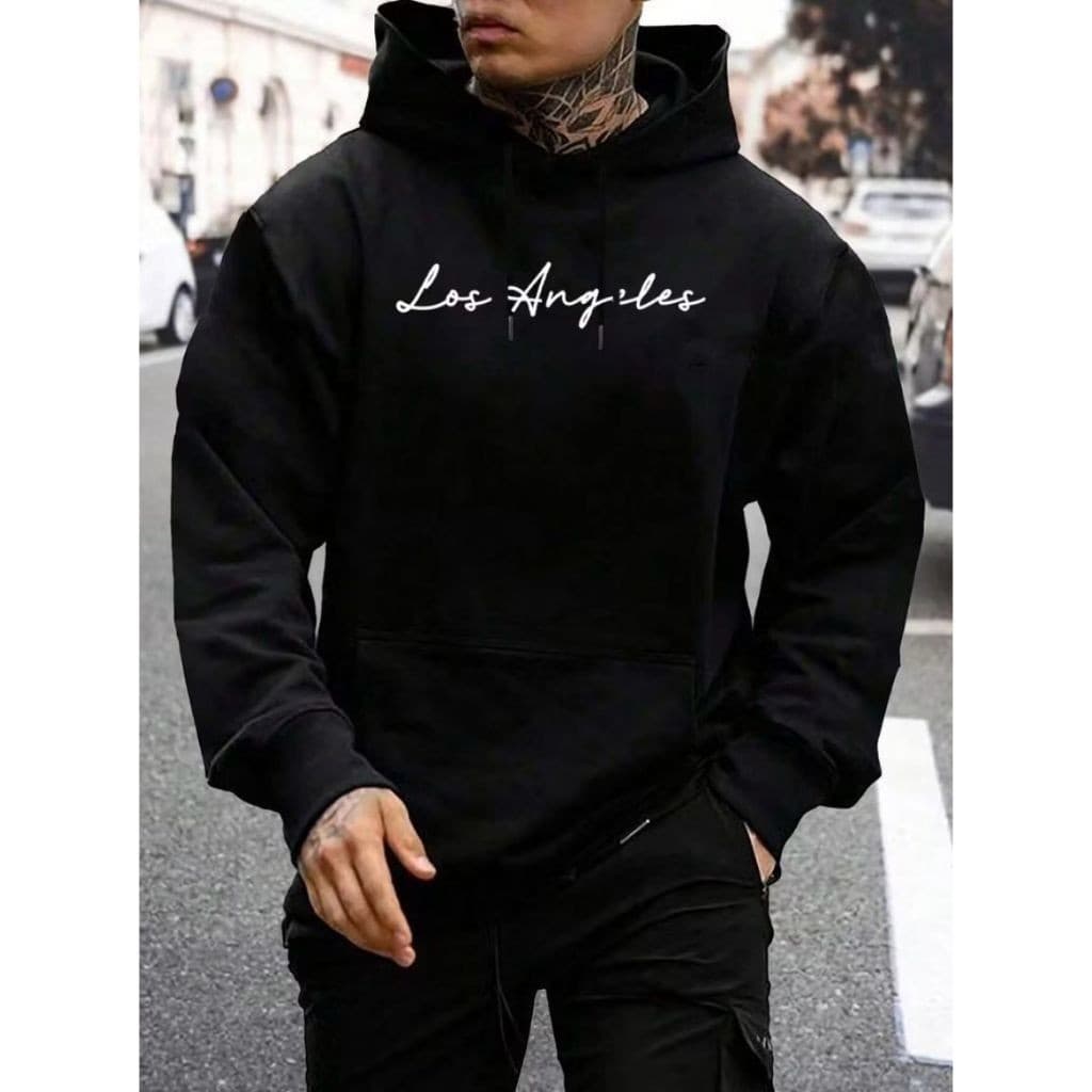 Moletom Masculino Los Angeles Flanelado Blusa De Frio Capuz