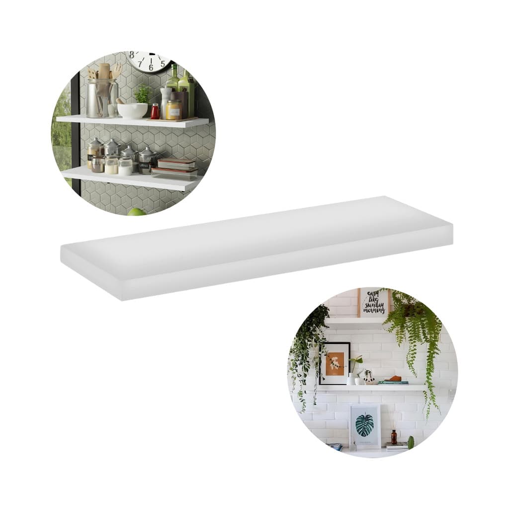Prateleira Flutuante Lisa MDF 15x30 Suporte Oculto Fácil Instalação Decoração