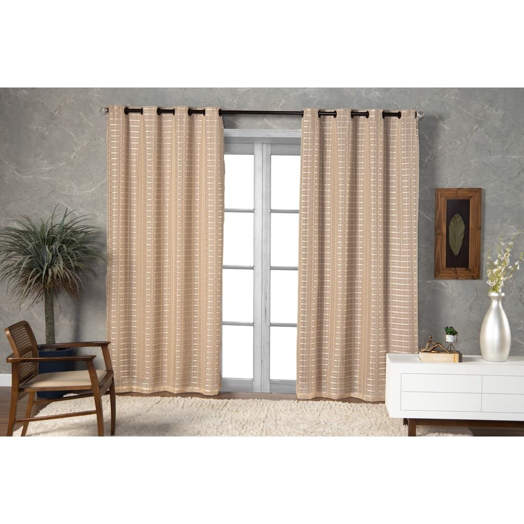 CORTINA BLACKOUT VOIL XADREZ CORTA 100% LUZ 2,80 X 2,30