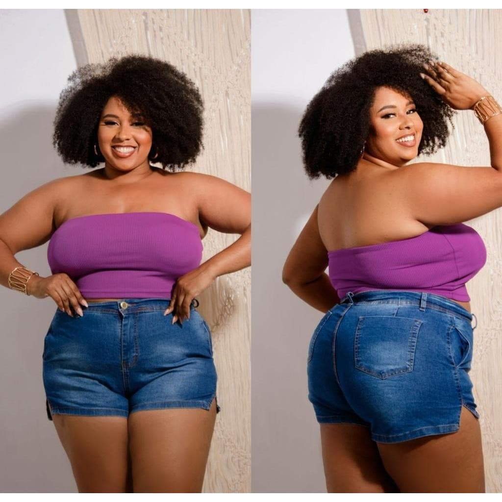Top Faixa Com bojo Plus Size Modal