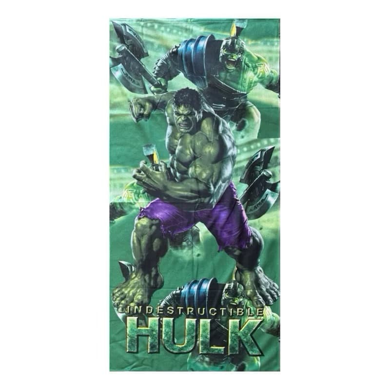 Toalha de Banho Infantil Piscina Praia Hulk Grande Algodão Macia