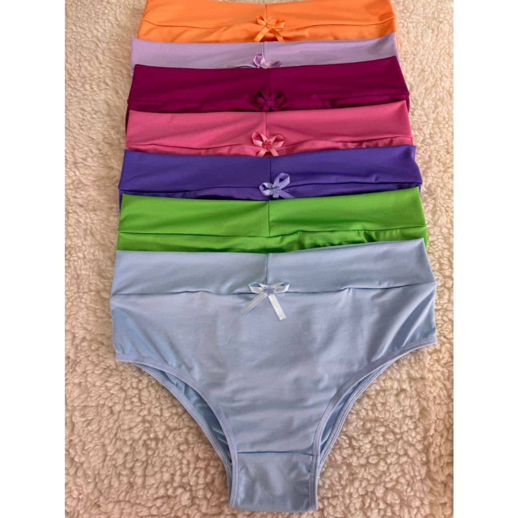 Kit 10 Calcinhas cinta modeladora feminina calcinha cós alto segura barriga