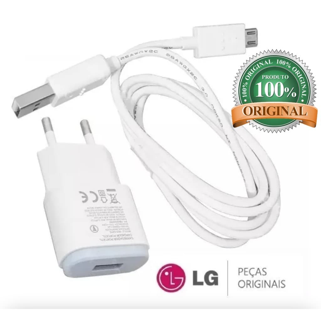 Carregador Original LG k40s K22 K8 K4 K10 K10 2017 K11 K12 Q6
