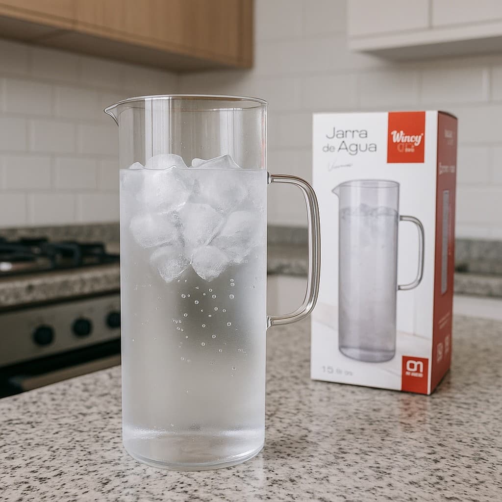 Jarra De Água Veraneio 1,5 Litros Vidro Servir Suco Bebidas