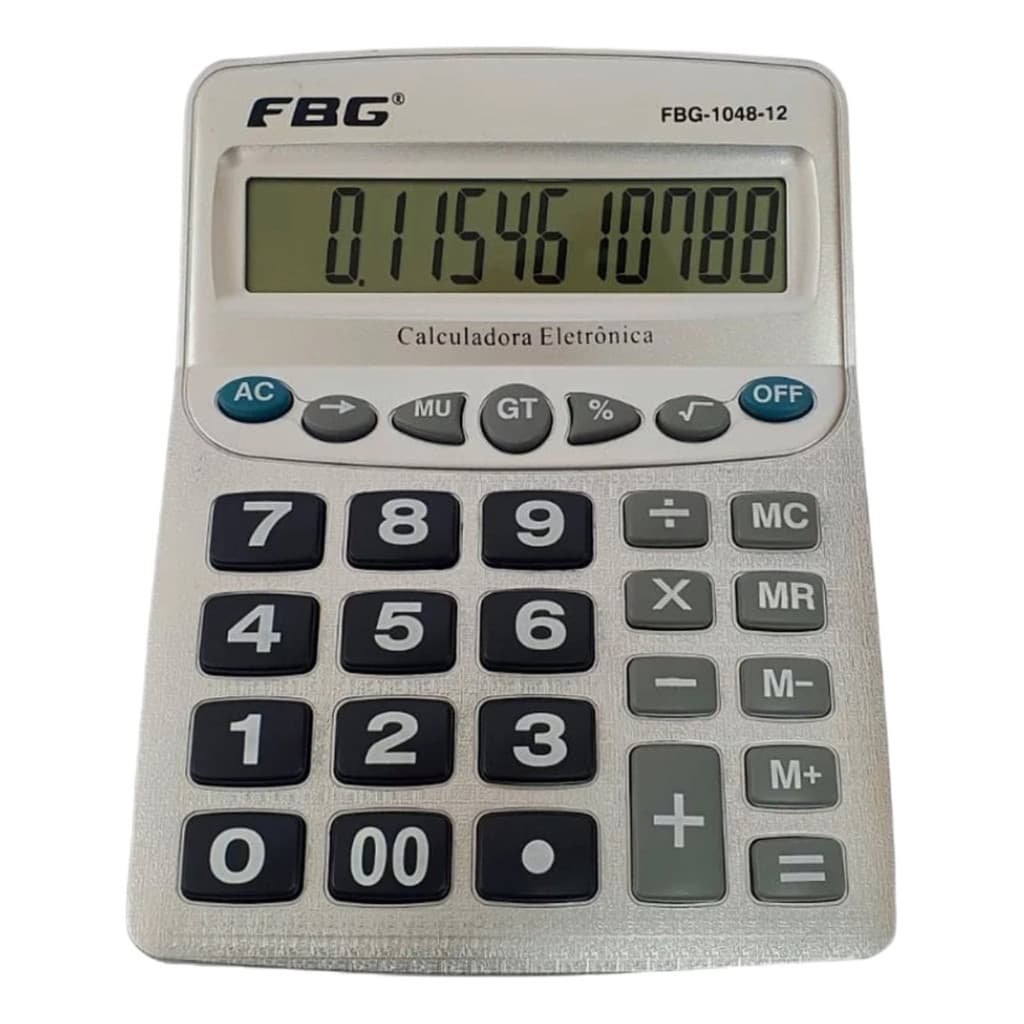 Calculadora Eletrônica De Mesa Com 12 Dígitos Profissional
