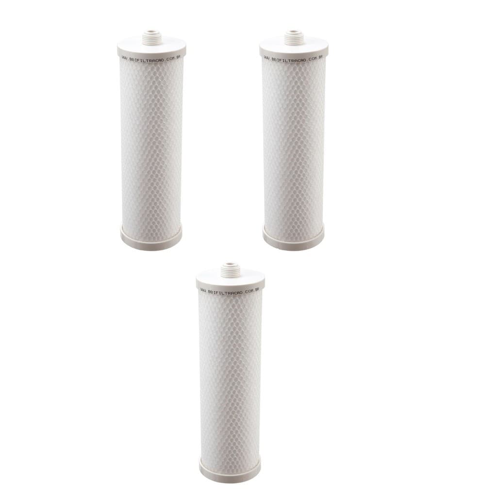 KIT 03 UN Refil BBI PP10R Rosca 1/2 Altura 9.3/4 Compativel Igatu 888 PP, Aquaplus CP 230, EF CM 230