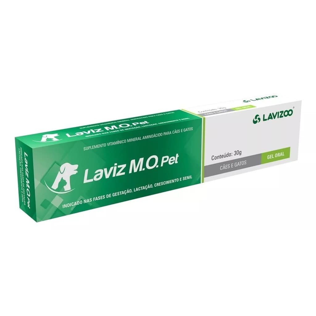 Lavizoo Laviz M.O Pet 30g Suplemento Vitamínico para Cães e Gatos Ganho de Peso e Recuperação