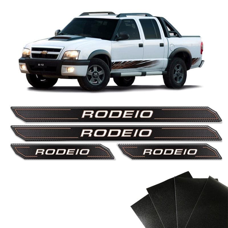 Kit Soleira Diamante S10 Rodeio 2011 Com Protetor de Porta