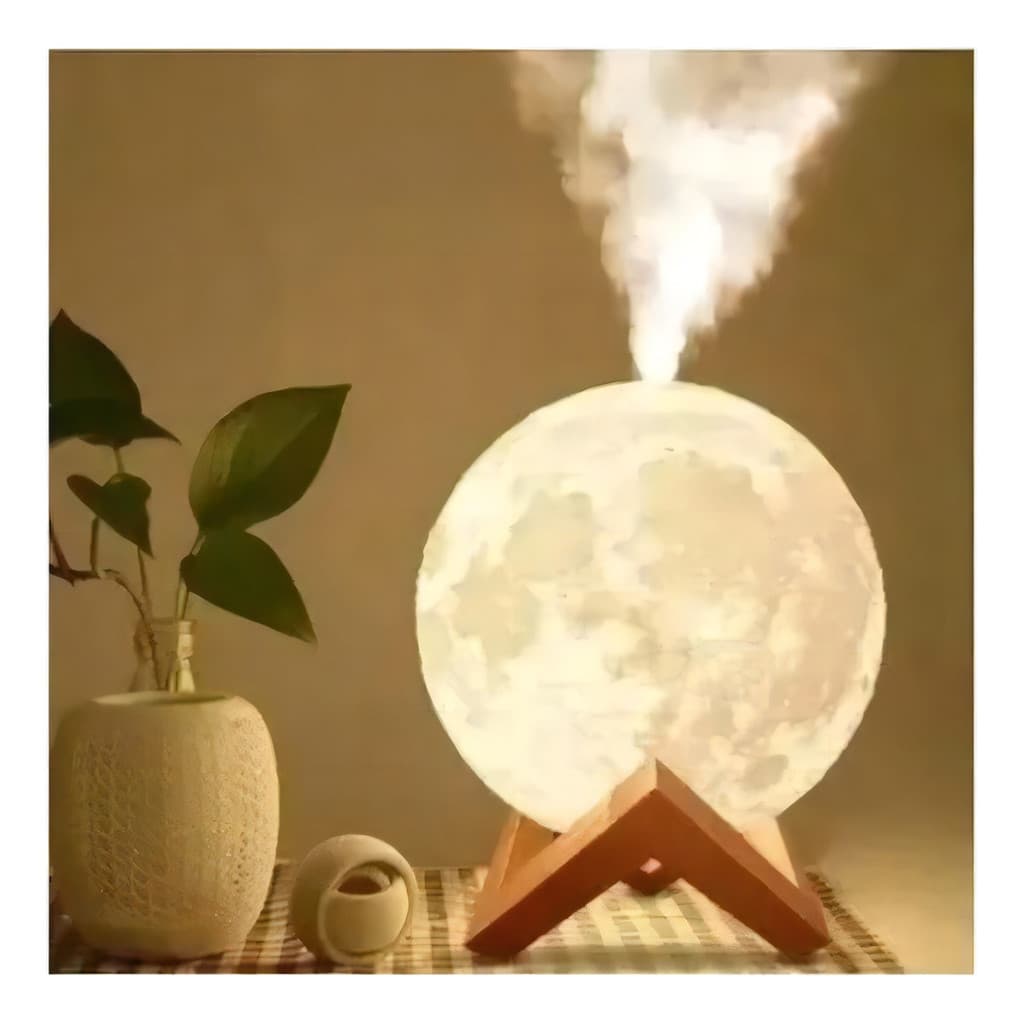 Luminária De Lua Cheia Abajur Umidificador de Ar Aromatizador