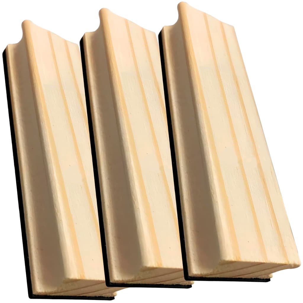 Kit 3 Apagador de Madeira para Lousa Quadro Giz Escolar Profissional 13cm Stalo