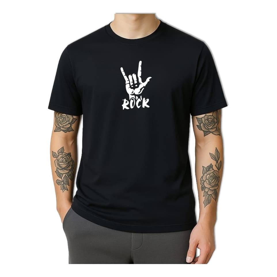 Camisa Masculina Rock 'n' Roll On 100% Algodão 30.1 Premium