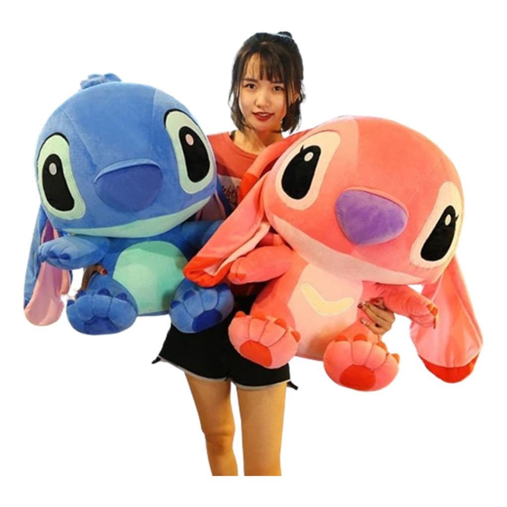 Urso de Pelúcia Lilo Stitch 65cm Angel ou Stitch Gigante Presente