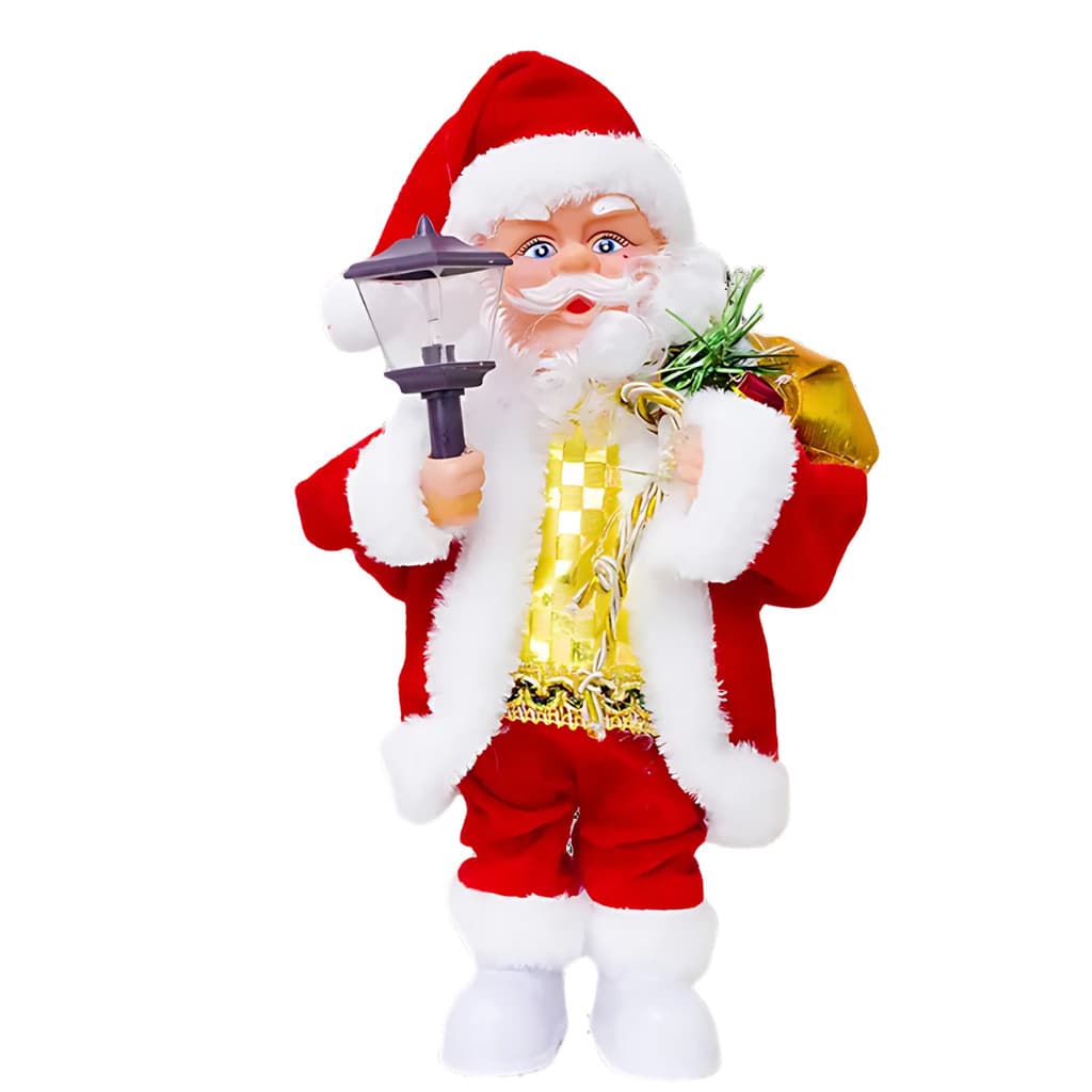 Boneco Papai Noel Com Lamparina Musical Com Movimento E Luz Natal