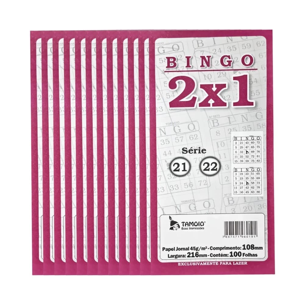 BINGO 2X1 100FLS PCT 12 UNIDADES