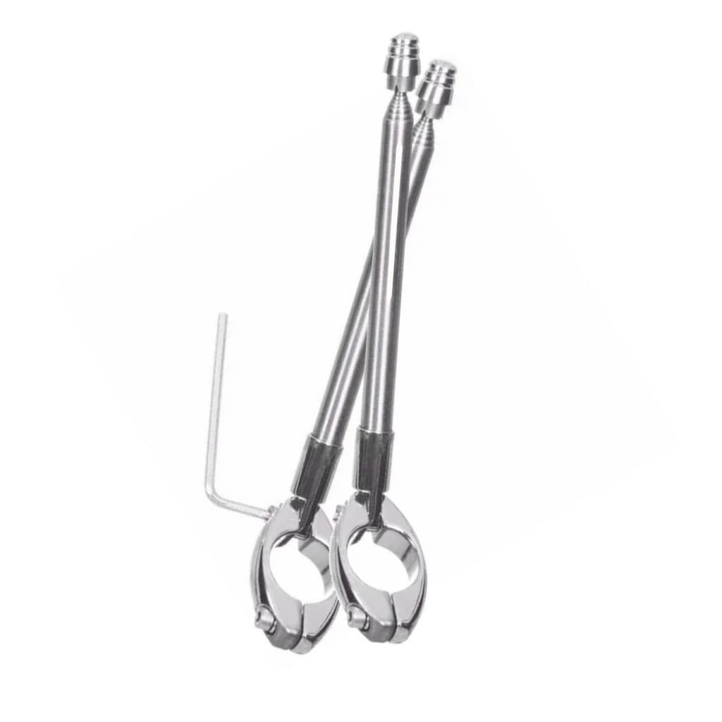 DUAS Antenas Corta Guidão Pipa 7 Estágios em Aço Inox Premium 2 Antena Corta Pipa Retrátil