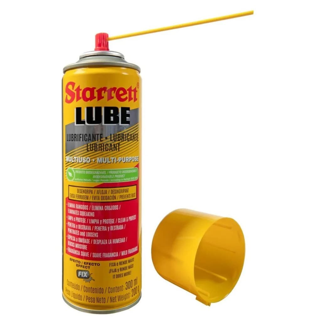 Desengripante Anti Ferrugem Lubrificante Multiuso Lube 300ml Starrett