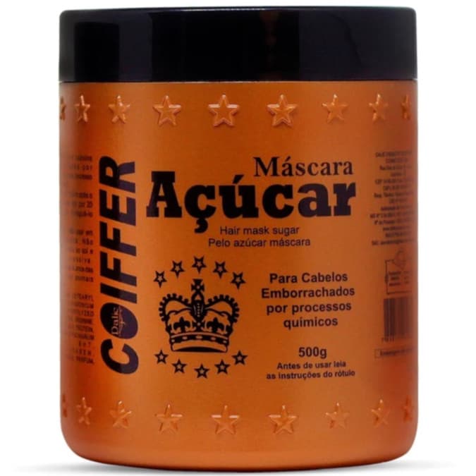 Máscara de Açúcar Coiffer 500g Cabelos Elásticos e Quebradiços SOS