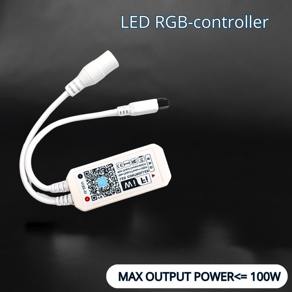 KIT 10 Controladora p/ Fita LED RGB 3528/5050 12V Conexão WIFI Aplicativo