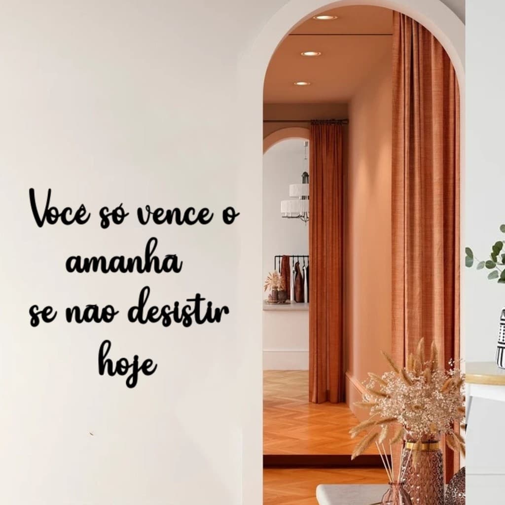 Quadro Frase Cabeceira Você Só Vence Amanhã Se Não Desistir Hoje Parede