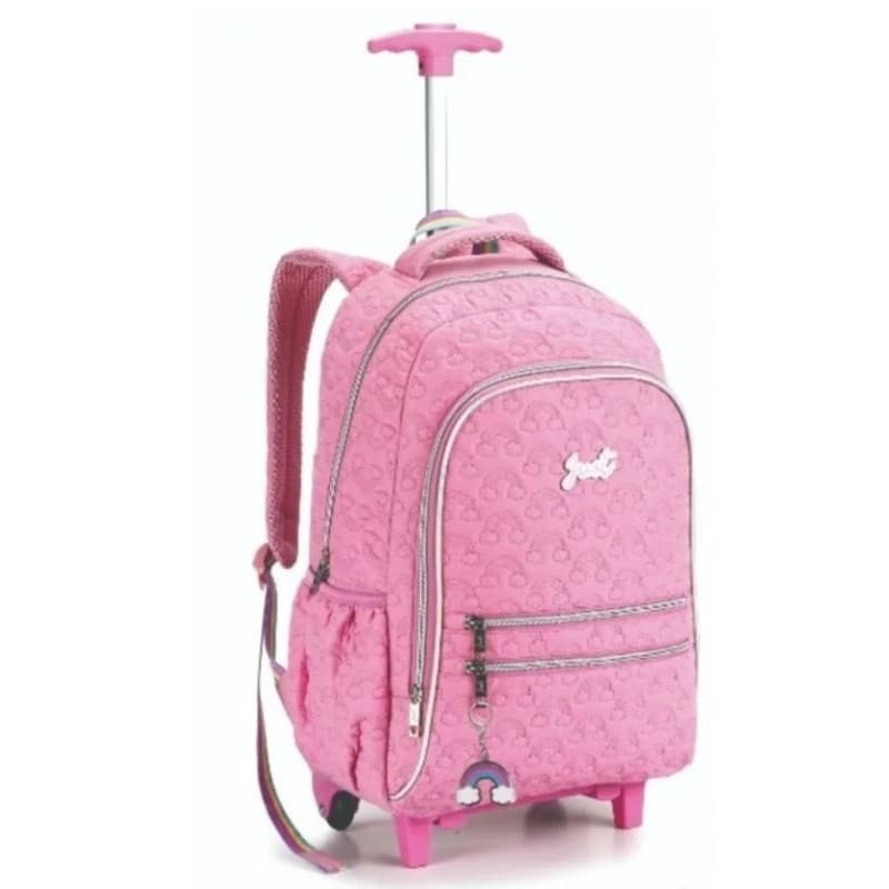 MOCHILA GRANDE INFANTO JUVENIL ROSA E ROXA .REFORÇADA..COM PROTEÇÂO NAS  COSTAS