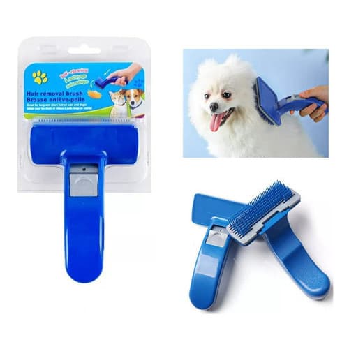 Escova Rasqueadeira Automática Escova pet para cães gatos cachorros - Média