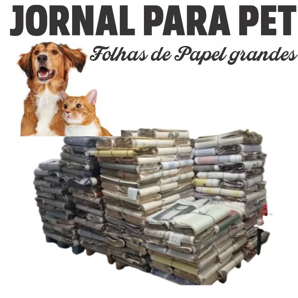Jornal Para Pet 3kg Descartável Alta Absorção Higiênico Tapete Sanitário Econômico para Cães e Gatos