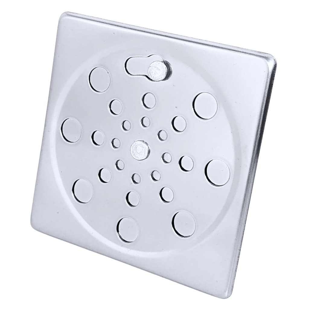 Tampa P/ Ralo Grelha Quadrado Anti-Inseto Anti-Odor Banheiro Lavabo Chão 10cm Inox Função Abre/ Fecha