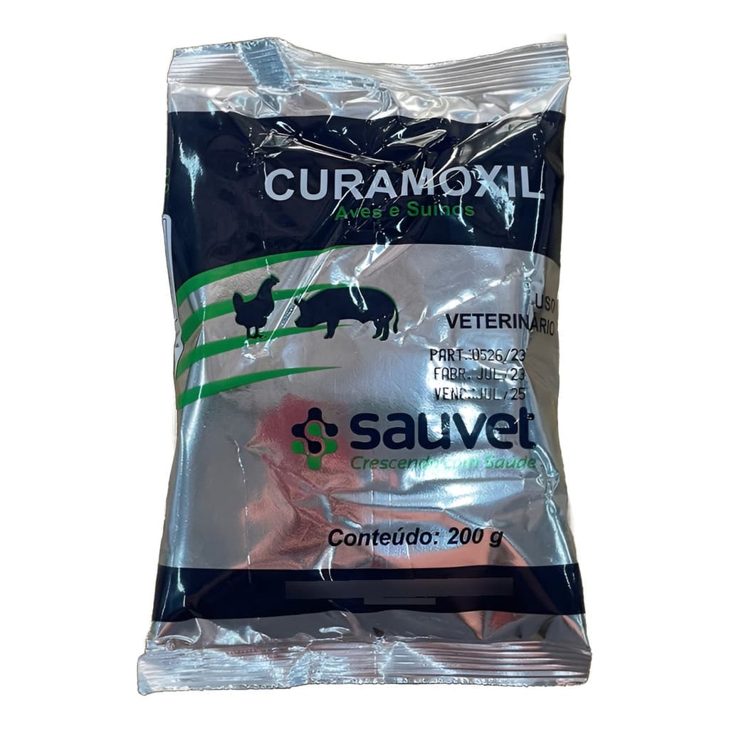 Curamoxil 200g - Tratamento Infecções Aves e Suínos - Sauvet