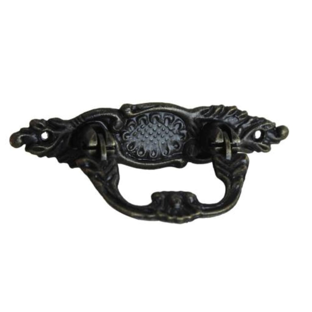 Puxador Colonial Verona P Ouro Velho Zamac Estilo Vintage para Móveis e Portas