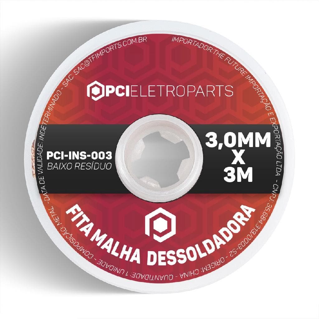 Malha Dessoldadora 3metros x 3mm Ferro Solda Pci Eletroparts