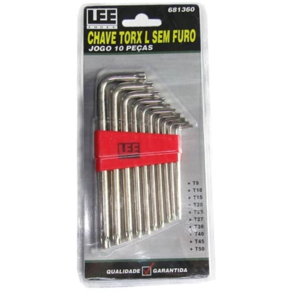 Jogo De Chave Torx L Com 10 Peças Sem Furo Lee Tools
