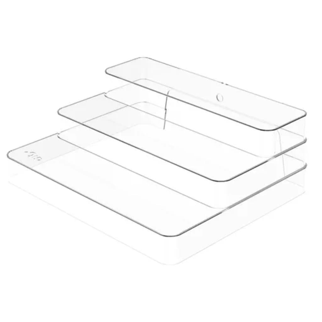 Organizador 3 Andares Escada Para Temperos Armário Potes Clear 25x29x10,3cm OU